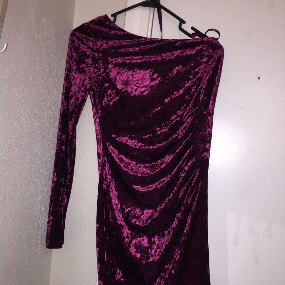 Red Velvet Winter Dress - Eliza J